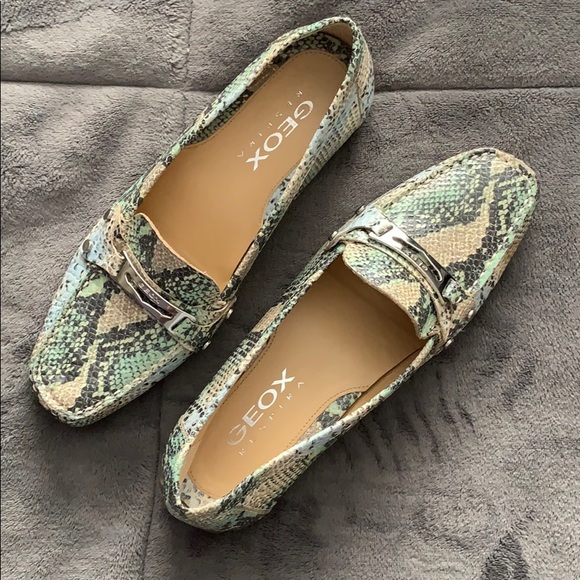 Geox Shoes Geox Respira Womens Snakeskin Flats Euro 375